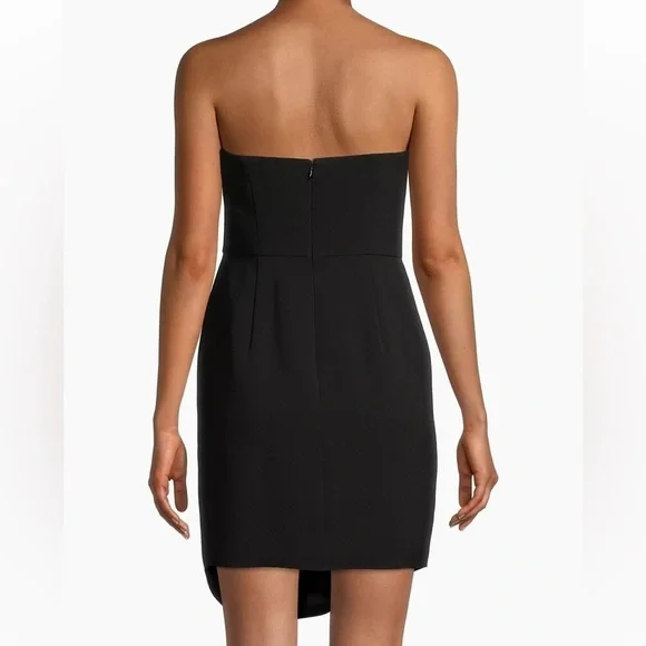 NWT LIV FOSTER ASYMMETRIC HEM SHORT COCKTAIL AND PARTY DRESS BLACK SIZE 12 - Picture 5 of 12